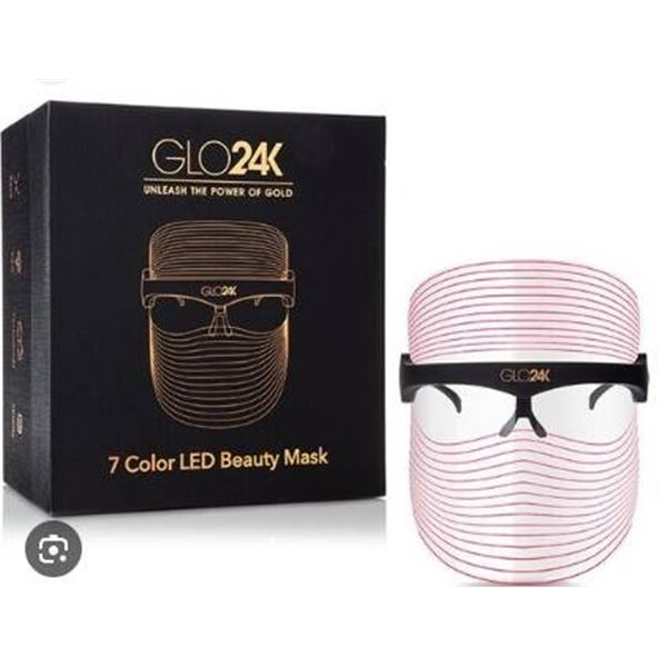 GLO24K 7-Color LED Beauty Mask With Gold Power Design
