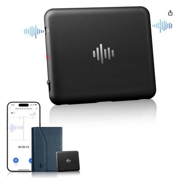 IZYREC Smart Mini Voice Recorder MR-001, 64GB, Black