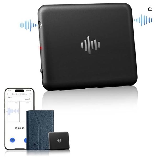 IZYREC MR-001 Smart Mini Voice Recorder, 64GB, Black