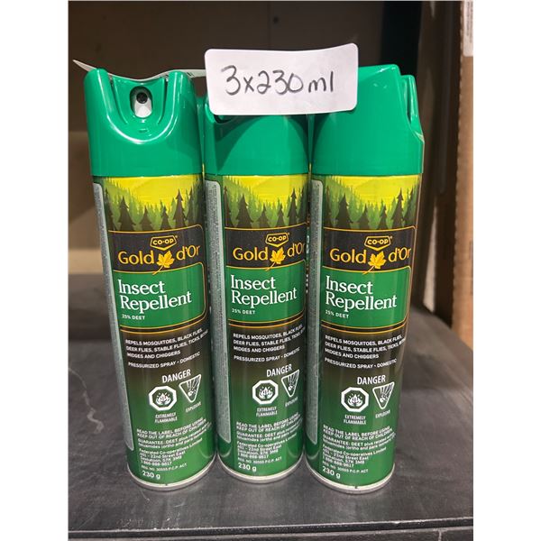 Co-op Gold Insect Repellent Spray 230g – Set of 3