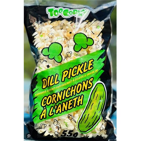 Popcorny Dill Pickle Flavored Popcorn, 16x55g