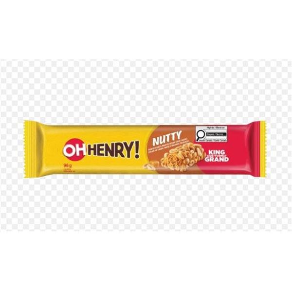 Oh Henry! Nutty King Size Peanuts Bars 96g, Set of 18