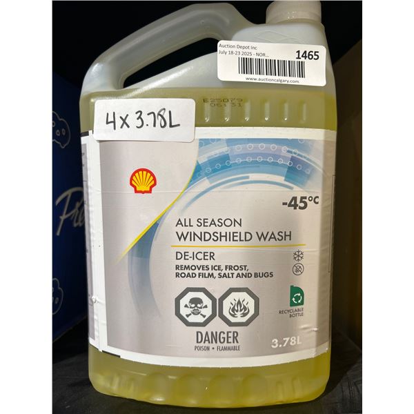 Shell All Season Windshield Wash -45C De-Icer 4×3.78L Containers