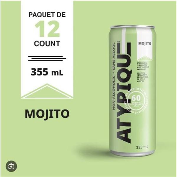 Atypique Non-Alcoholic Mojito Beverage, 355 mL Can