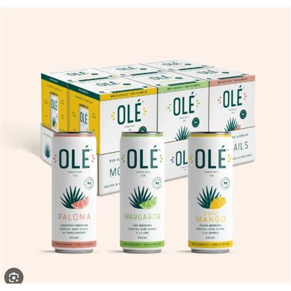 Ole Non-Alcoholic Mocktail Variety Pack, 15 x 355 mL Cans