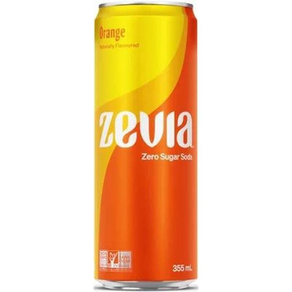 Zevia Orange Soda Zero Sucre 12 x 355ml Cans