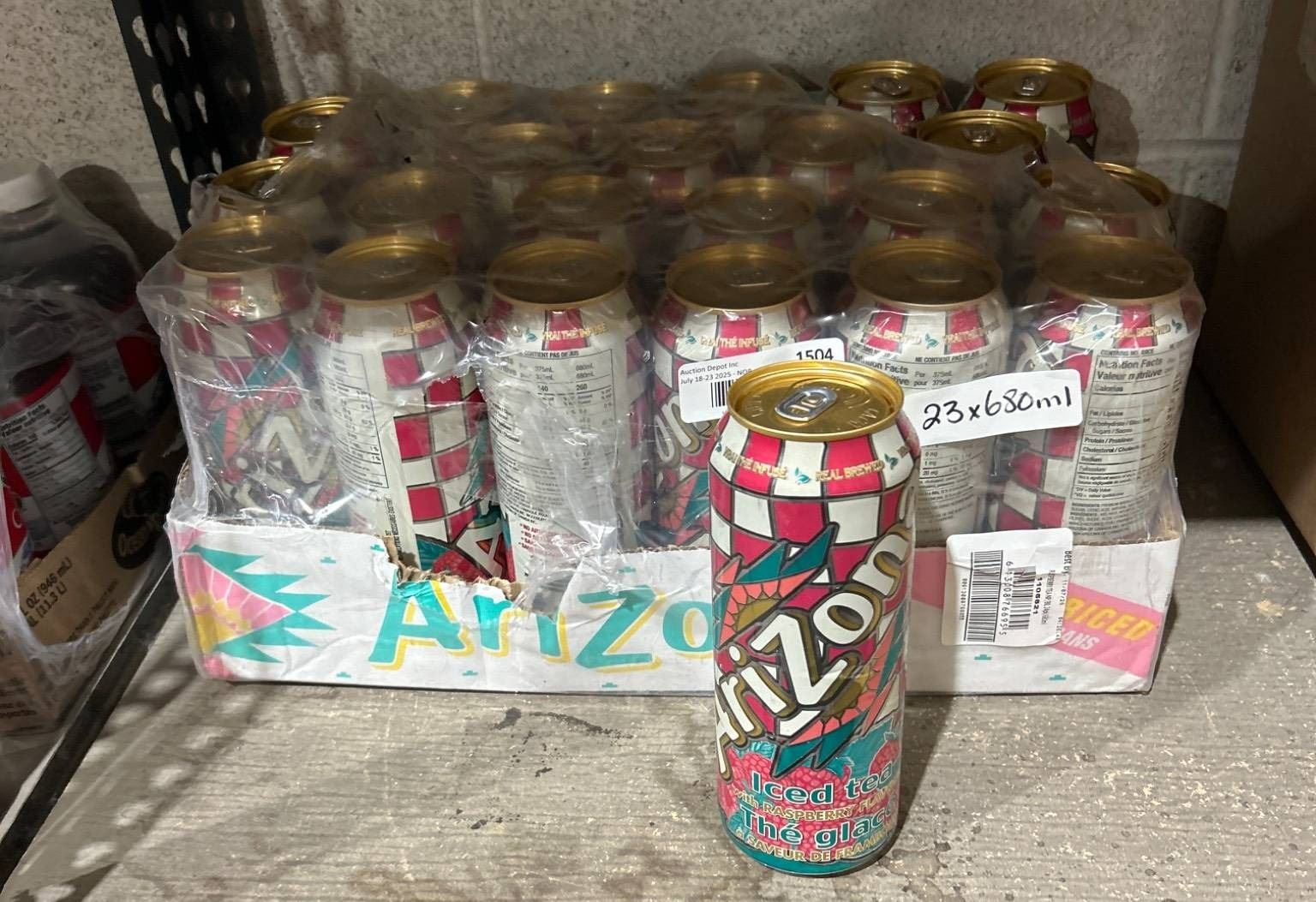23 Arizona Iced Tea Raspberry Flavor 680ml Cans