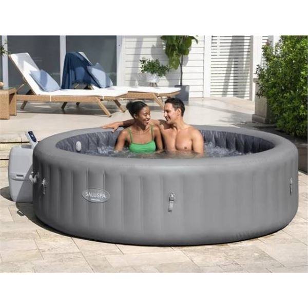 Saluspa Ventura 110V Inflatable Hot Tub Spa, 6-8 person Size: 93 in. x 28 in. (2.36 m x 71 cm)