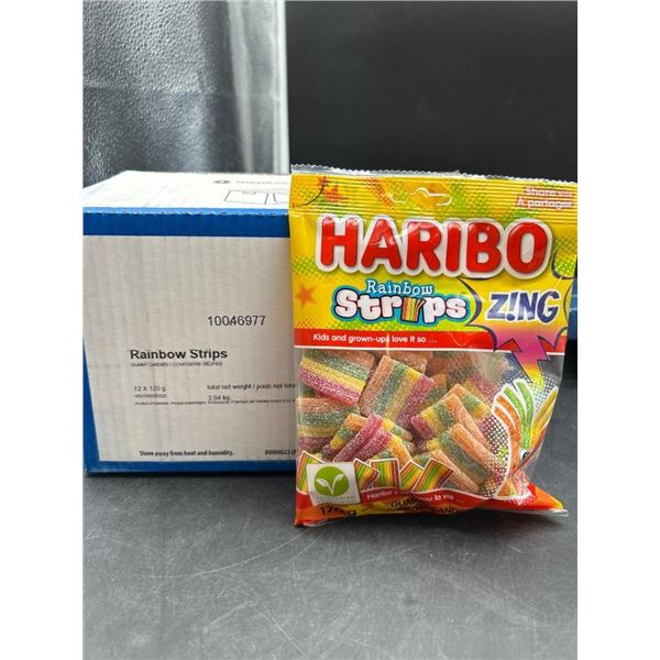 Haribo Rainbow Strips Zing Candy– 12 x 170g