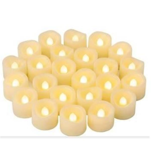 24 LED Tea Light Candles with Warm White Light Output