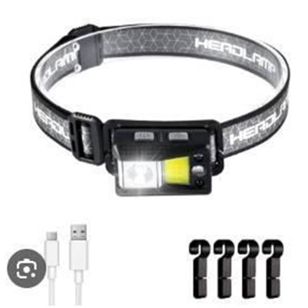 HL-GREY-BY12 Headlamp with Adjustable Strap and USB Cable
