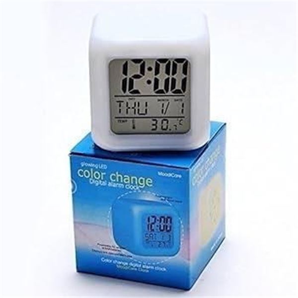 Moodicare Glowing LED Color Change Digital Alarm Clock
