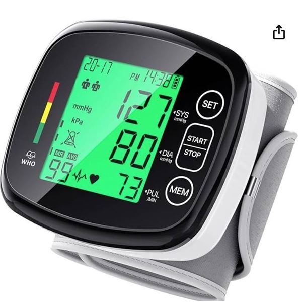 Digital Wrist Blood Pressure Monitor With Irregular Heartbeat Detection