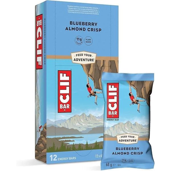 Clif Bar Blueberry Almond Crisp Energy Bars, 12 x 68g