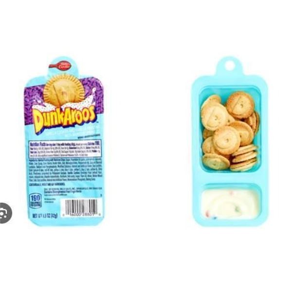 Lot of 6 Betty Crocker DunkAroos Vanilla Cookies And Rainbow Sprinkles Frosting, 6 Trays x 28g