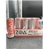 Image 2 : Zoa Energy Drink White Peach, Zero Sugar, 355 mL, Pack of 12