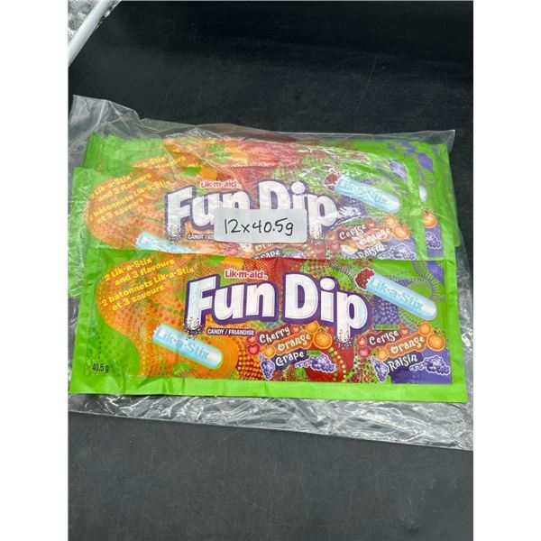 Lik-M-Aid Fun Dip Candy 12 x 40.5g Assorted Flavors