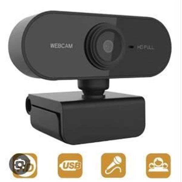 Full HD 1080P Webcam with Noise-Isolating Microphone and USB 2.0 Compatibility