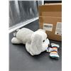 Image 3 : Stuffed Plush Dog Toy Featuring Striped Accessories