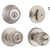 Image 1 : Weiser Essentials SmartKey Satin Chrome Door Knob Set – Model 9G170-170