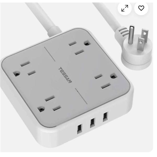 TESSAN TS-102-SG Power Strip with USB Ports and Outlets