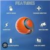 Image 1 : Speedy Tail 2.0 Orange Cat Toy Ball with USB Cable and Feathers