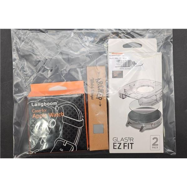 Bundle: Spigen GlasTR EZ Fit (2-Pack), Langboom Apple Watch Case, Archer Watch Straps