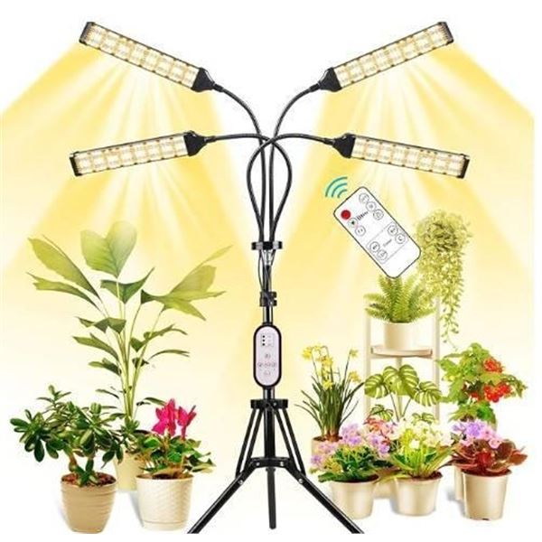 Grow Light with Stand, Derlights 768 LEDs Floor Plant Light with 73″ Extendable Tripod Stan