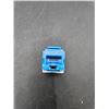 Image 2 : 4XEM Model 4XKJC6BL10PK Cat6 RJ45 Keystone Jack UTP 110-Type (Blue) – 10 Pack
