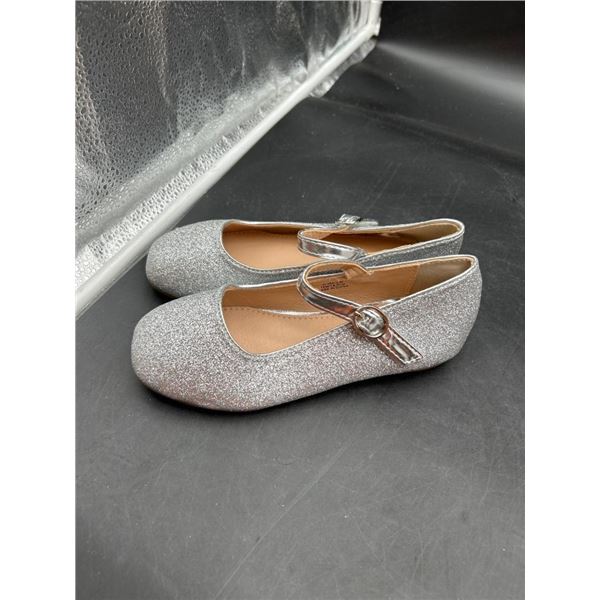 Girls’ Glitter Mary Jane Flats with Strap Closure Size 12