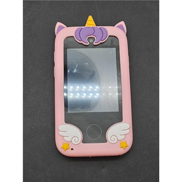 Pink Unicorn-Themed Electronic Device With Accessories