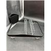 Image 1 : Black and Silver Dish Drying Rack with Drainage Holder