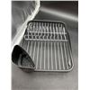 Image 2 : Black and Silver Dish Drying Rack with Drainage Holder