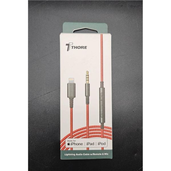 Thore Lightning to 3.5mm Audio Cable With Microphone and Remote