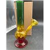 Image 1 : Glass Water Pipe With Three-Color Gradient Design, Includes Detachable Bowl