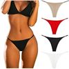 Image 1 : 5 Elastic Waist Thong-Style Underwear in Assorted Colors