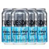 Image 1 : Tuesday Knollypop Modern Lager Non-Alcoholic Beer, 4 x 355 mL
