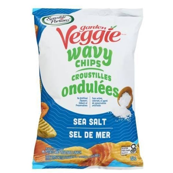 Sensible Portions Veggie Chips Wavy Sea Salt 12 x 142g