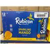 Image 2 : Rubicon Exotic Sparkling Mango Beverage 12-Pack, 355 mL Cans