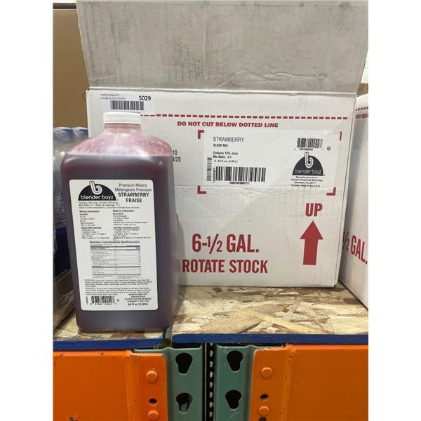 Blender Boyz Strawberry Slush Mix, 64 fl oz (1.89 L), Case of 6