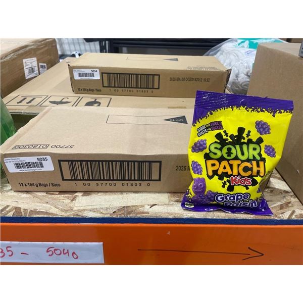 Sour Patch Kids Grape Raisin, 12 x 154 g Bags