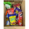 Image 1 : Snack and Beverage Lot with Chips, Candies and Drinks