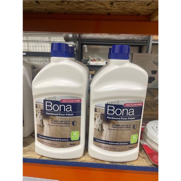Lot of Bona Hardwood Floor Polish High Gloss Shine 946ml