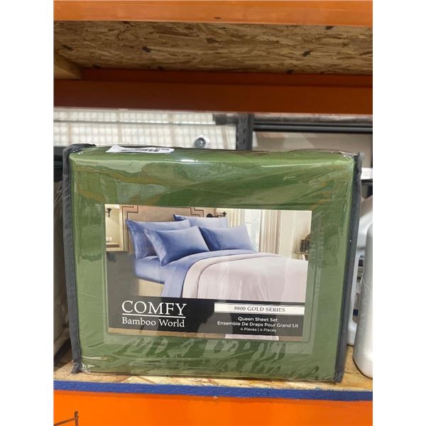 Comfy Bamboo World 8800 Gold Series 4-Piece Bed Sheet Set Queen Size