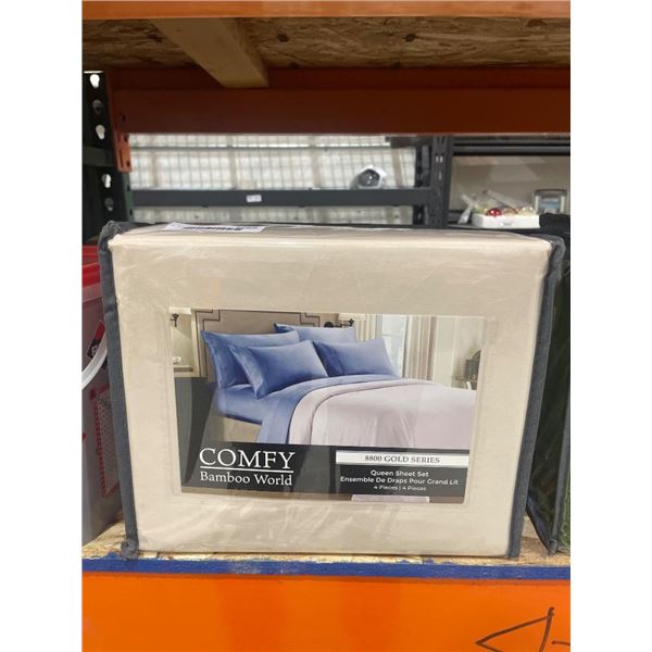 Comfy Bamboo World 8800 Gold Series 4-Piece Bed Sheet Set Queen Size