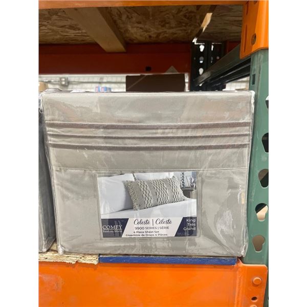 Comfy Bamboo World Celeste 9900 Series 4-Piece King Sheet Set