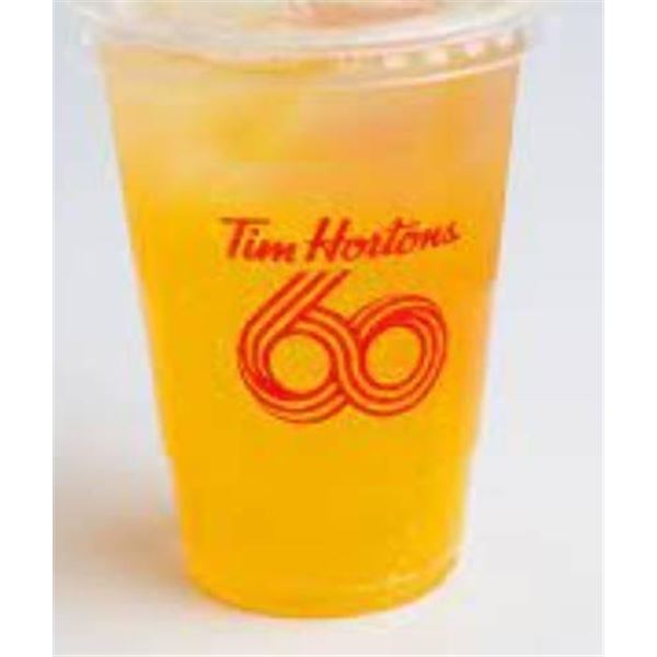 Tim Hortons 60th Anniversary Medium Cold Beverages Cups