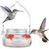 Image 1 : Nine 6 oz Mason Jar Hummingbird Feeders with Metal Hanger