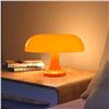 Image 1 : Modern Orange Dome-Shaped Table Lamp With Acrylic Shade