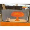 Image 2 : Modern Orange Dome-Shaped Table Lamp With Acrylic Shade